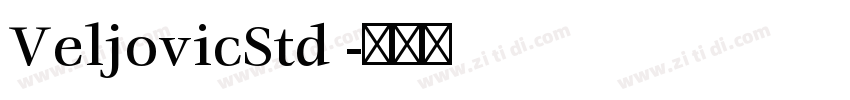 VeljovicStd 字体转换